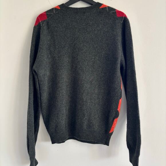 Vintage Turnbury 100% Extrafine Lamb's Wool Argyle Sweater Size Large - Picture 5 of 8